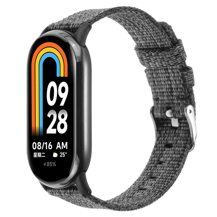 For Xiaomi Mi Band 8 Nylon Canvas Watch Band(Grey) - free shipping - PMc TechLife - Order now!