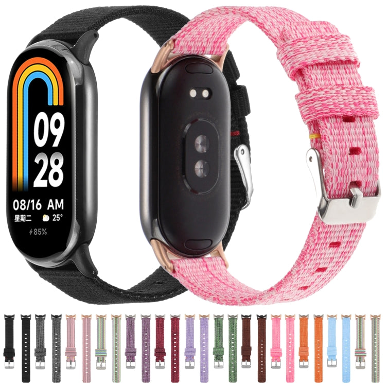 For Xiaomi Mi Band 8 Nylon Canvas Watch Band(Orange) - free shipping - PMc TechLife - Order now!