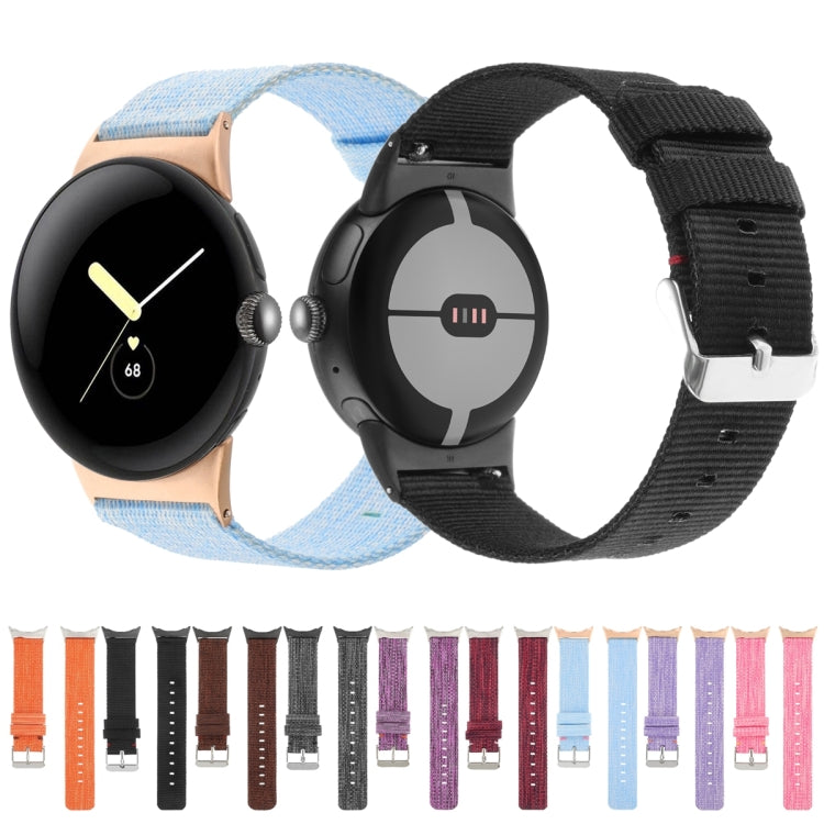 For Google Pixel Watch 2 / Pixel Watch Nylon Canvas Watch Band(Red) - free shipping - PMc TechLife - Order now!