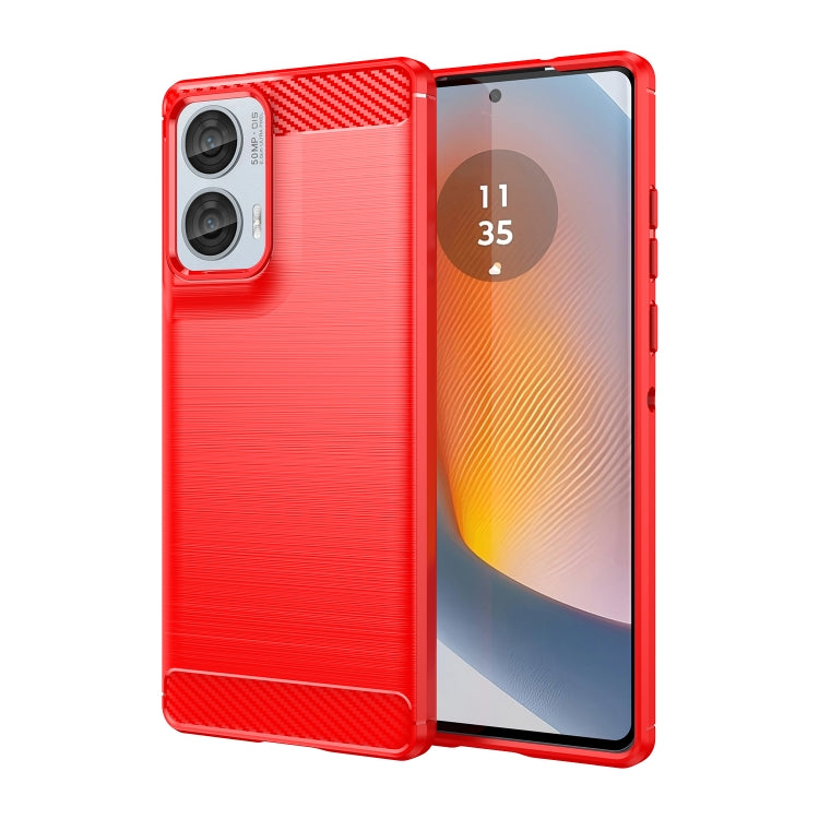 For Motorola S50 Neo Carbon Fiber Brushed Texture TPU Phone Case(Red) - free shipping - PMC TechLife - Order now!