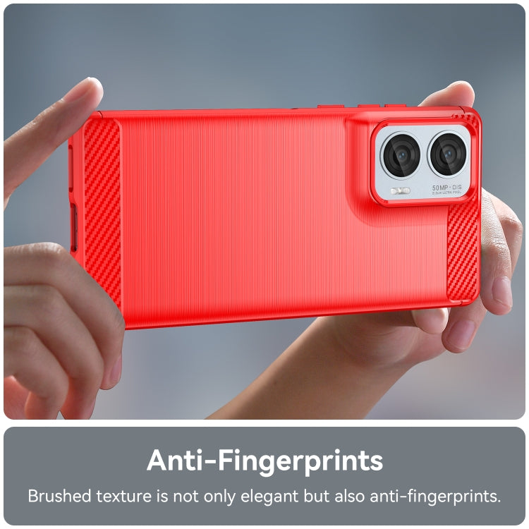 For Motorola S50 Neo Carbon Fiber Brushed Texture TPU Phone Case(Red) - free shipping - PMC TechLife - Order now!