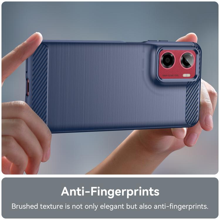 For Motorola Moto G05 Carbon Fiber Brushed Texture TPU Phone Case(Blue) - free shipping - PMC TechLife - Order now!
