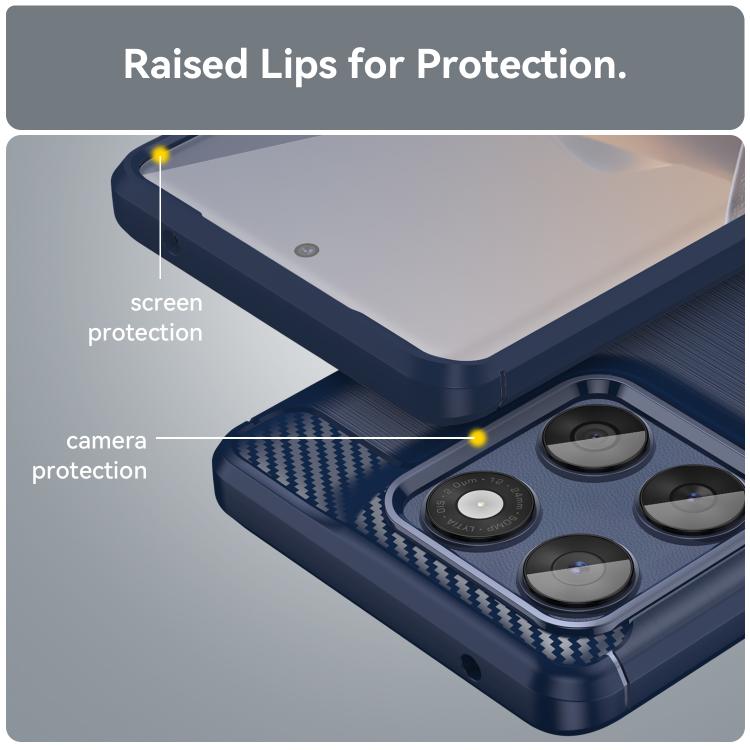 For Motorola Edge 60 Fusion Carbon Fiber Brushed Texture TPU Phone Case(Blue) - free shipping - PMC TechLife - Order now!