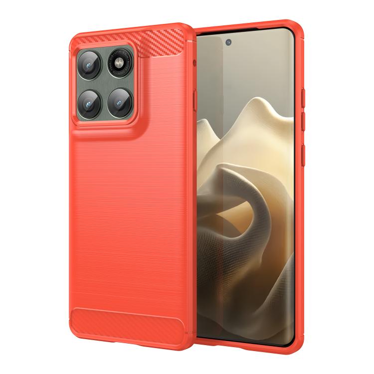 For Motorola Edge 5G 2025 Carbon Fiber Brushed Texture TPU Phone Case(Red) - free shipping - PMC TechLife - Order now!