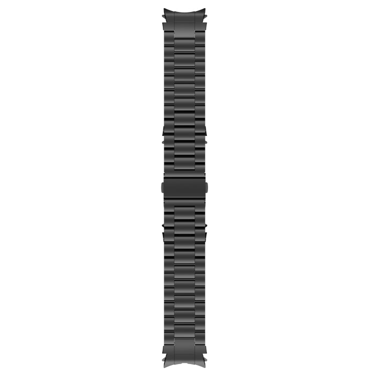 For Samsung Galaxy Watch6/6 Classic/5/5 Pro Button Style Three-bead Metal Watch Band(Black) - Watch Bands by PMC Jewellery | Online Shopping South Africa | PMC Jewellery