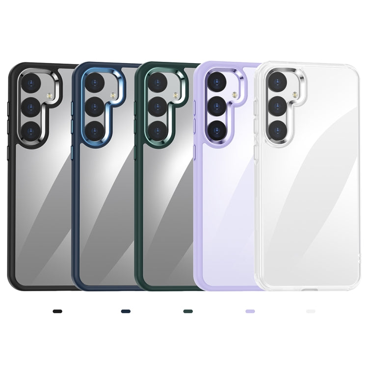 For Samsung Galaxy S25+ 5G Anti-fingerprint Highly Transparent PC Phone Case(Blue) - Galaxy S25+ 5G Cases by PMC Jewellery | Online Shopping South Africa | PMC Jewellery | Buy Now Pay Later Mobicred