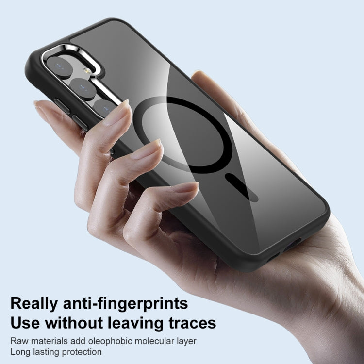 For Samsung Galaxy S25 5G MagSafe Anti-fingerprint Highly Transparent PC Phone Case(Black) - Galaxy S25 5G Cases by PMC Jewellery | Online Shopping South Africa | PMC Jewellery | Buy Now Pay Later Mobicred