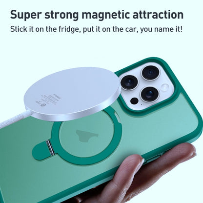 For iPhone 11 Pro Max MagSafe Magnetic Holder Phone Case(Dark Green) - iPhone 11 Pro Max Cases by PMC Jewellery | Online Shopping South Africa | PMC Jewellery