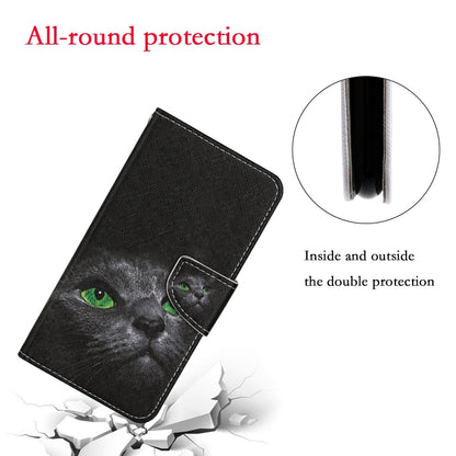 For Xiaomi Redmi Note 13 Pro 5G Colored Drawing Pattern Leather Phone Case(Black Cat) - Note 13 Pro Cases by PMC Jewellery | Online Shopping South Africa | PMC Jewellery | Buy Now Pay Later Mobicred