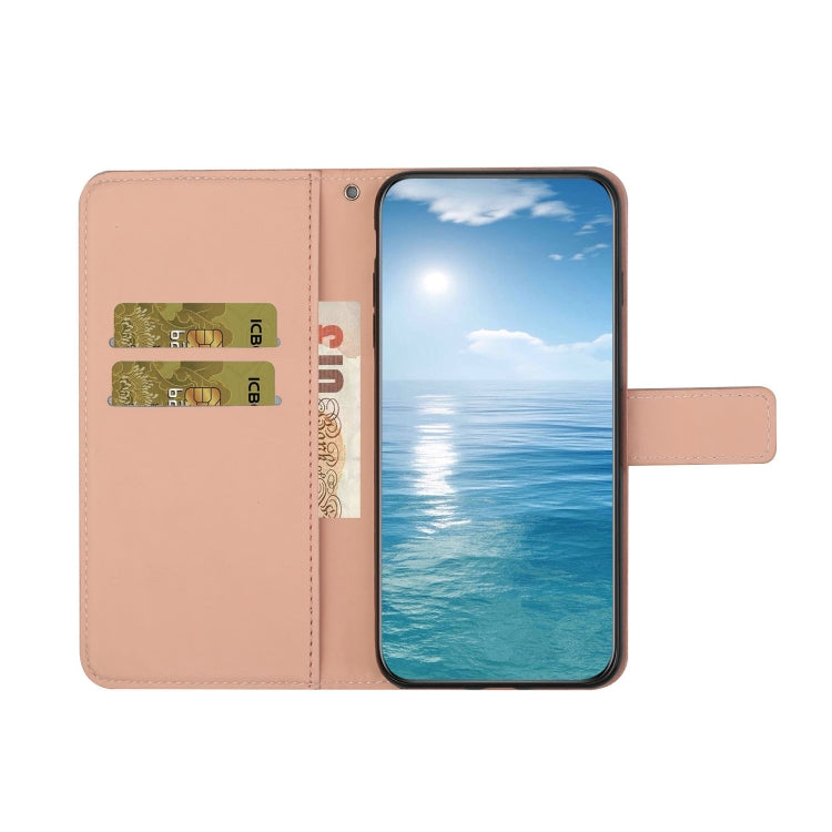 For Google Pixel 9 / 9 Pro Ethnic Style Embossed Pattern Leather Phone Case(Pink) - Google Cases by PMC TechLife | Online Shopping South Africa | PMC TechLife | Buy Now Pay Later Mobicred