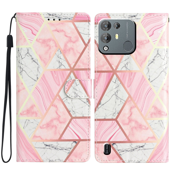 For Blackview A55 Pro Colored Drawing Leather Phone Case(Pink Marble) - More Brand by PMC TechLife | Online Shopping South Africa | PMC TechLife | Buy Now Pay Later Mobicred