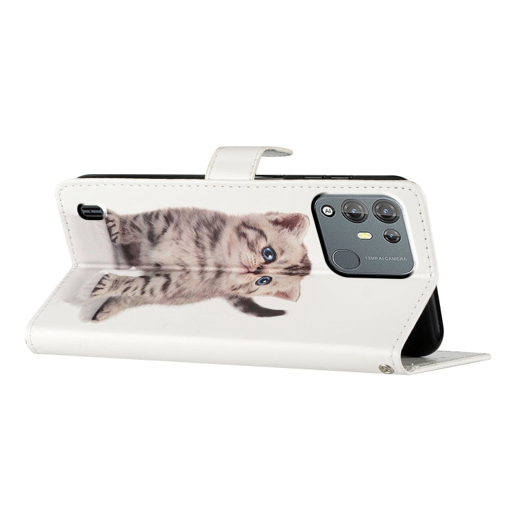 For Blackview A55 Pro Colored Drawing Leather Phone Case(Little Tabby Cat) - More Brand by PMC TechLife | Online Shopping South Africa | PMC TechLife | Buy Now Pay Later Mobicred