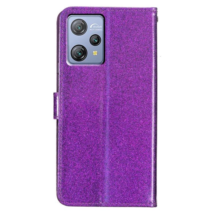 For Blackview A53 Pro Glitter Powder Flip Leather Phone Case(Purple) - More Brand by PMC TechLife | Online Shopping South Africa | PMC TechLife