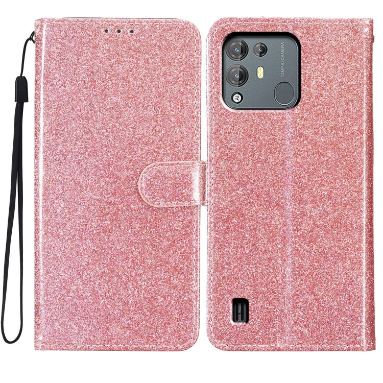 For Blackview A55 Pro Glitter Powder Flip Leather Phone Case(Rose Gold) - More Brand by PMC TechLife | Online Shopping South Africa | PMC TechLife