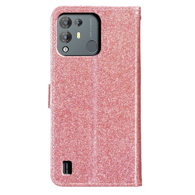 For Blackview A55 Pro Glitter Powder Flip Leather Phone Case(Rose Gold) - More Brand by PMC TechLife | Online Shopping South Africa | PMC TechLife