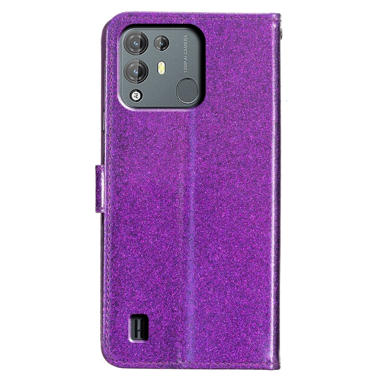For Blackview A55 Pro Glitter Powder Flip Leather Phone Case(Purple) - More Brand by PMC TechLife | Online Shopping South Africa | PMC TechLife