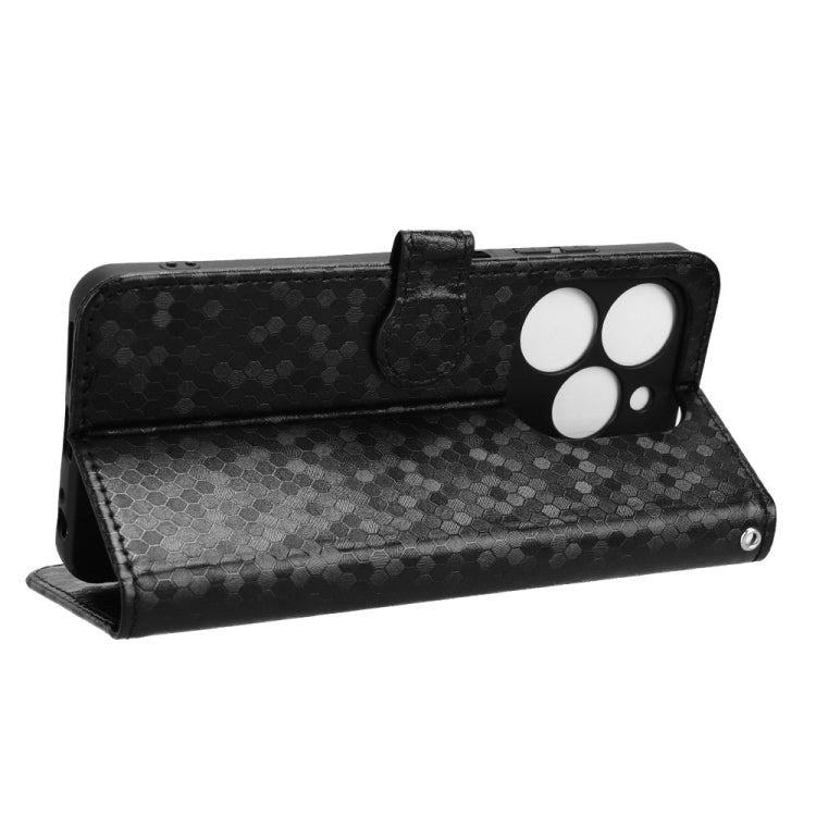 For Tecno Spark Go 2024 / Spark 20C Honeycomb Dot Texture Leather Phone Case(Black) - free shipping - PMC Jewellery - Order now!