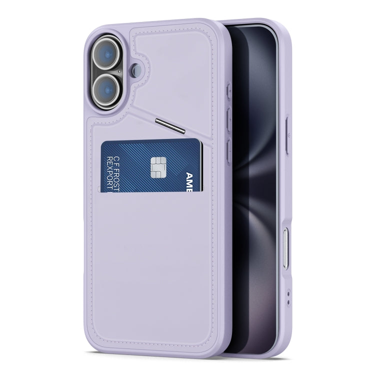 For iPhone 16 DUX DUCIS Rafi II Series MagSafe Magnetic Holder RFID Phone Case(Purple) - iPhone 16 Cases by DUX DUCIS | Online Shopping South Africa | PMC Jewellery | Buy Now Pay Later Mobicred