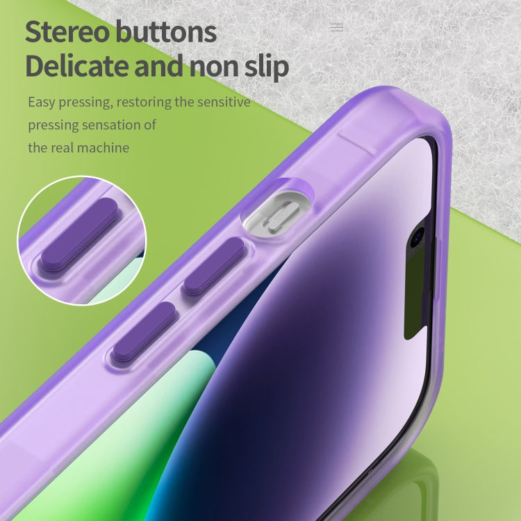 For iPhone 14 MagSafe Frosted Translucent TPU + PC Full Coverage Phone Case(Dark Purple) - iPhone 14 Cases by PMC Jewellery | Online Shopping South Africa | PMC Jewellery