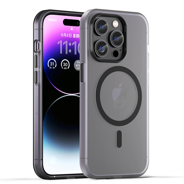 For iPhone 15 Pro MagSafe Frosted Translucent TPU + PC Full Coverage Phone Case(Black) - iPhone 15 Pro Cases by PMC TechLife | Online Shopping South Africa | PMC TechLife