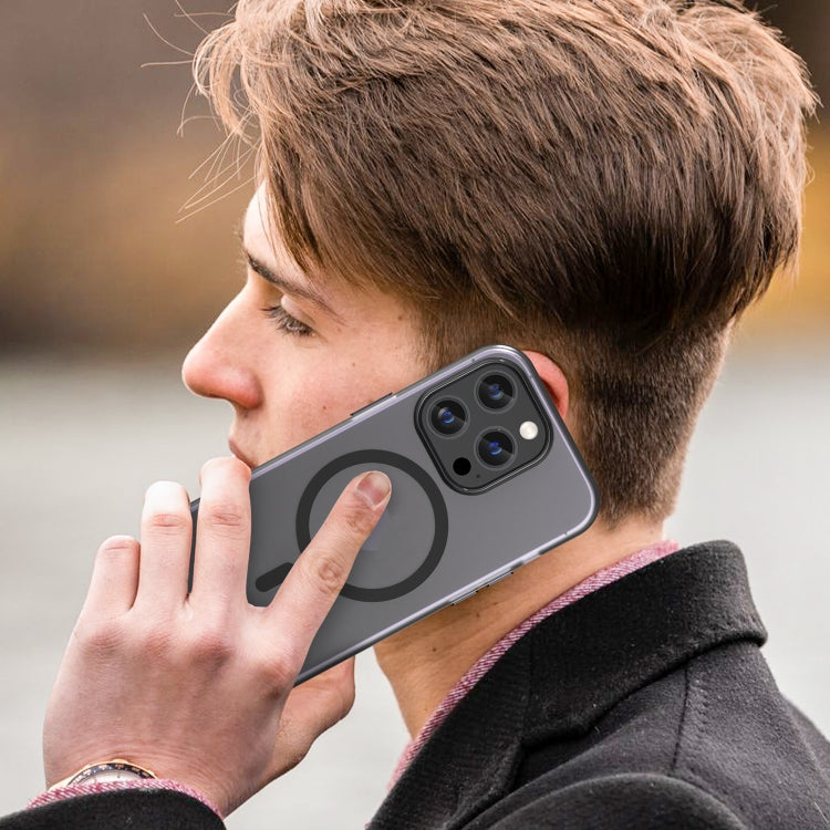 For iPhone 15 Pro MagSafe Frosted Translucent TPU + PC Full Coverage Phone Case(Black) - iPhone 15 Pro Cases by PMC TechLife | Online Shopping South Africa | PMC TechLife