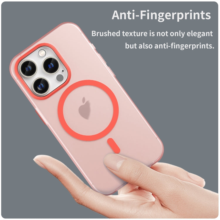 For iPhone 15 Pro MagSafe Frosted Translucent TPU + PC Full Coverage Phone Case(Red) - iPhone 15 Pro Cases by PMC TechLife | Online Shopping South Africa | PMC TechLife