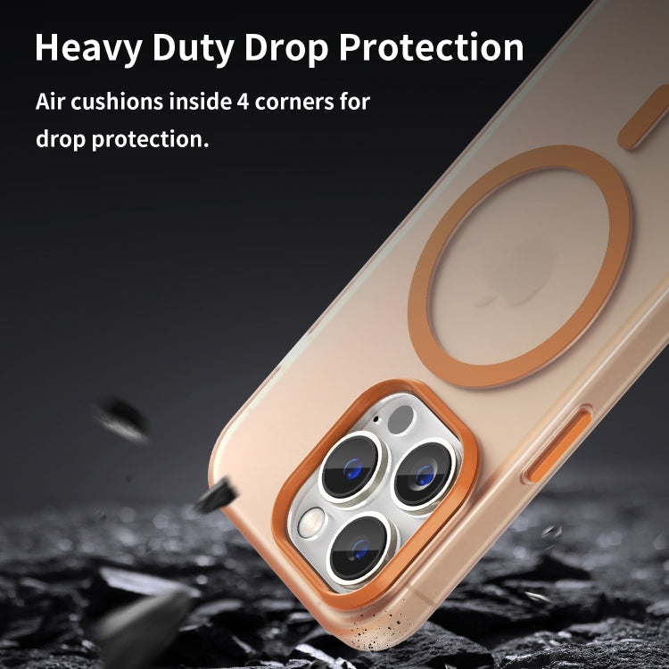 For iPhone 16 Pro MagSafe Frosted Translucent TPU + PC Full Coverage Phone Case(Orange) - iPhone 16 Pro Cases by PMC TechLife | Online Shopping South Africa | PMC TechLife | Buy Now Pay Later Mobicred