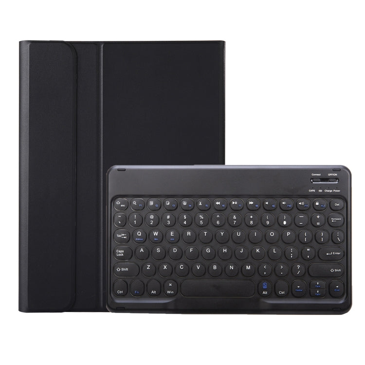 For Samsung Galaxy Tab S10 FE / S9 FE / S9 Candy Color TPU Round Keycap Bluetooth Keyboard Leather Case with Pen Slot(Black) - free shipping - PMC TechLife - Order now!