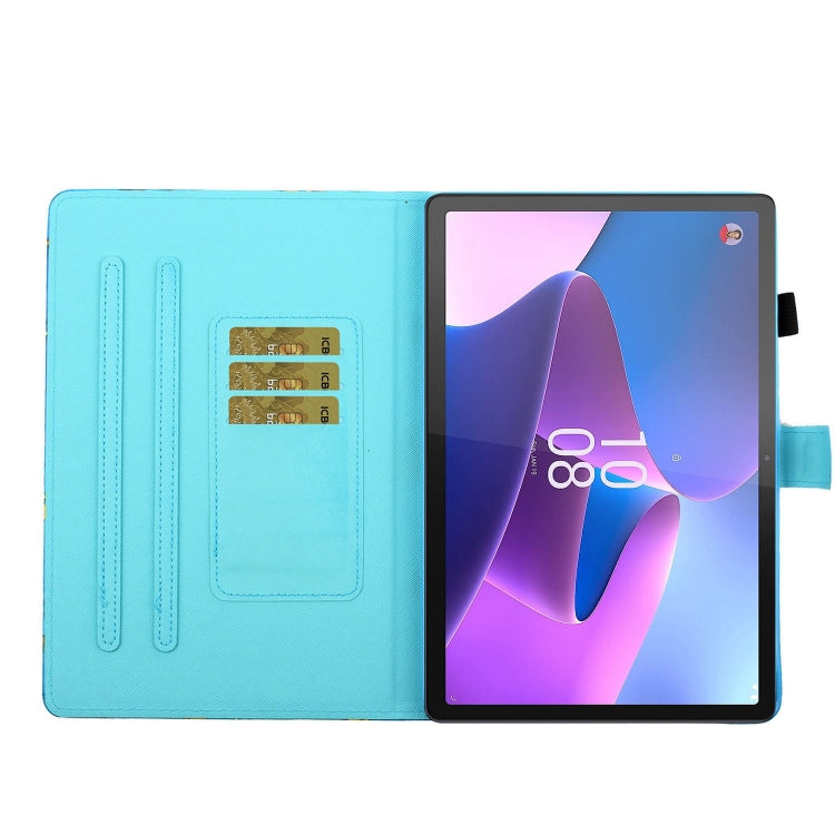 For Lenovo Tab P12 2023 / TB370FU Coloured Drawing Stitching Smart Leather Tablet Case(Elephant) - Lenovo by PMC TechLife | Online Shopping South Africa | PMC TechLife | Buy Now Pay Later Mobicred