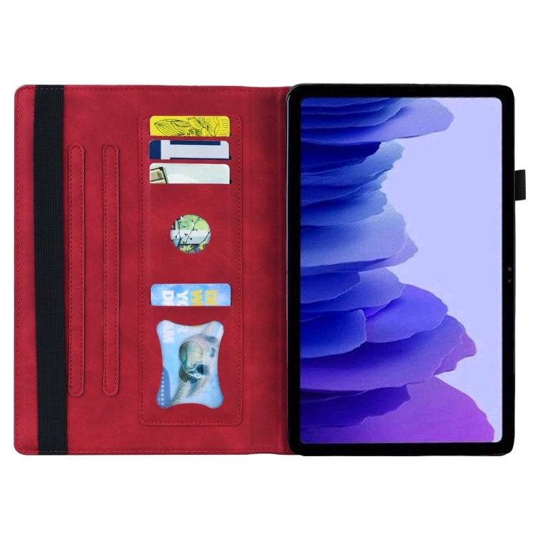 For Honor Pad 9 Splicing Shockproof Leather Tablet Case(Red) - Honor by PMC TechLife | Online Shopping South Africa | PMC TechLife | Buy Now Pay Later Mobicred