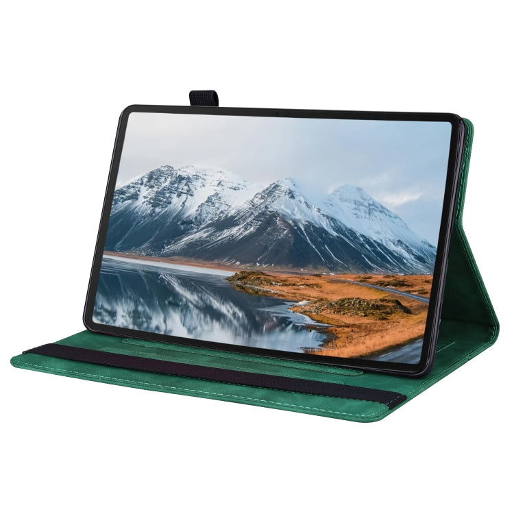 For Honor Pad X8a Splicing Shockproof Leather Tablet Case(Green) - Honor by PMC TechLife | Online Shopping South Africa | PMC TechLife | Buy Now Pay Later Mobicred