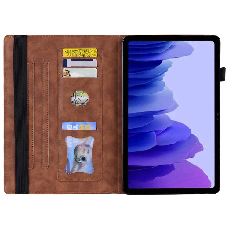 For Honor Pad V9 Splicing Shockproof Leather Tablet Case(Brown) - Honor by PMC TechLife | Online Shopping South Africa | PMC TechLife | Buy Now Pay Later Mobicred