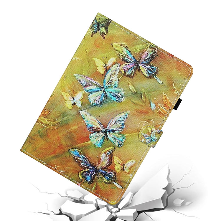 For Lenovo Tab M11/ Xiaoxin Pad 11 2024 Coloured Drawing Stitching Smart Leather Tablet Case(Butterfly) - Lenovo by PMC Jewellery | Online Shopping South Africa | PMC Jewellery | Buy Now Pay Later Mobicred