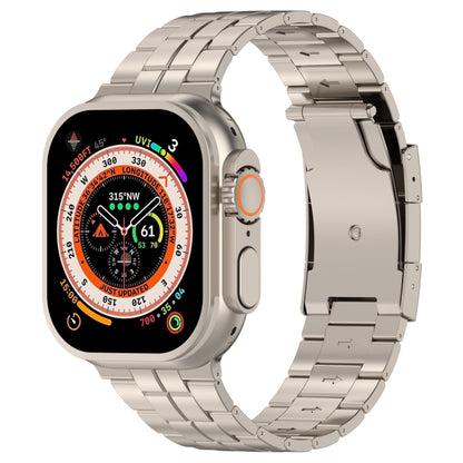 For Apple Watch Ultra 49mm Tortoise Buckle Titanium Steel Watch Band(Starlight) - Watch Bands by PMC Jewellery | Online Shopping South Africa | PMC Jewellery