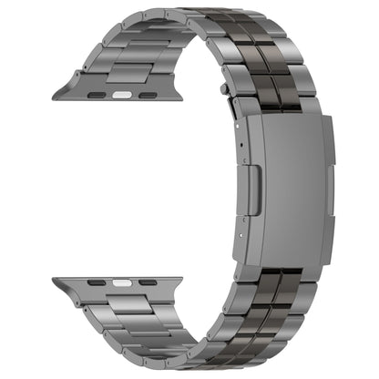 For Apple Watch Series 7 45mm Tortoise Buckle Titanium Steel Watch Band(Grey) - Watch Bands by PMC Jewellery | Online Shopping South Africa | PMC Jewellery