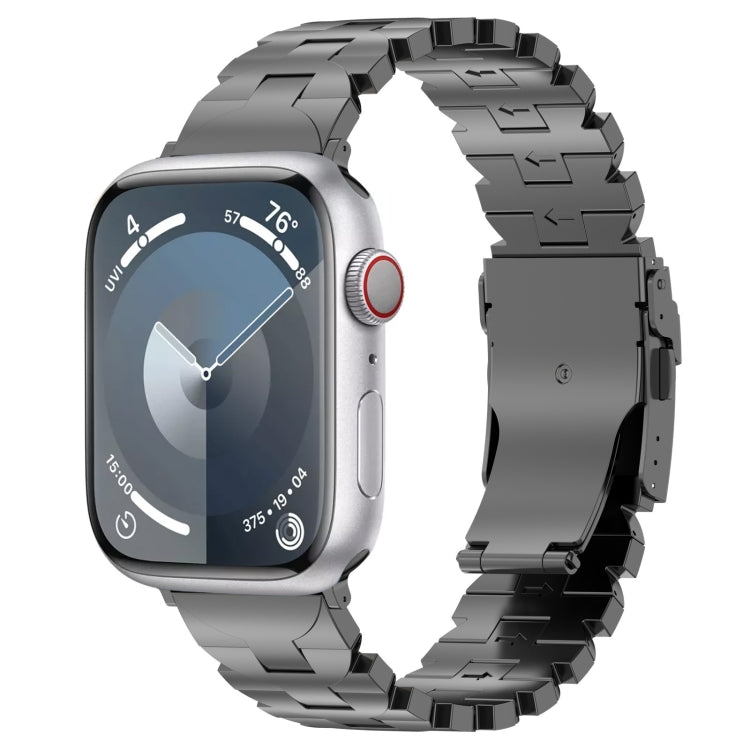 For Apple Watch SE 40mm Butterfly Type Titanium Steel Watch Band(Grey) - Watch Bands by PMC Jewellery | Online Shopping South Africa | PMC Jewellery