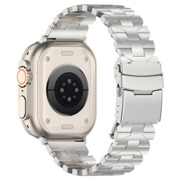 For Apple Watch SE 40mm Butterfly Type Titanium Steel Watch Band(Silver) - Watch Bands by PMC TechLife | Online Shopping South Africa | PMC TechLife