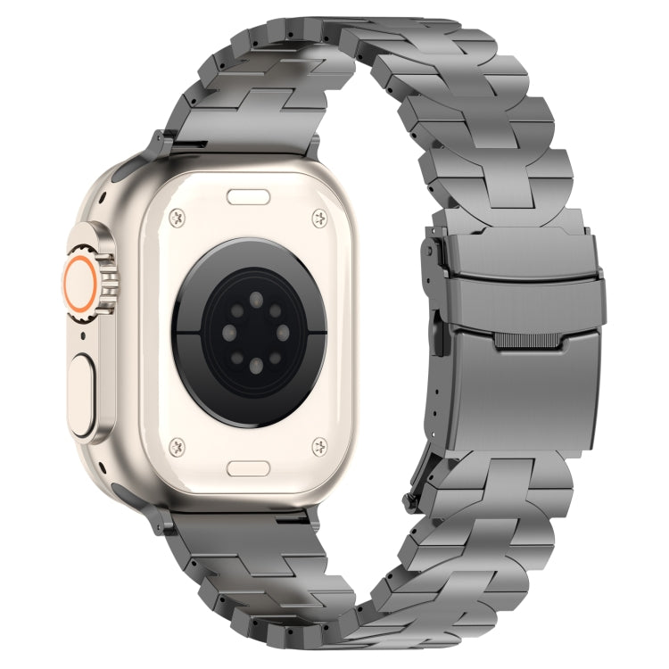 For Apple Watch SE 44mm Butterfly Type Titanium Steel Watch Band(Grey) - free shipping - PMC TechLife - Order now!