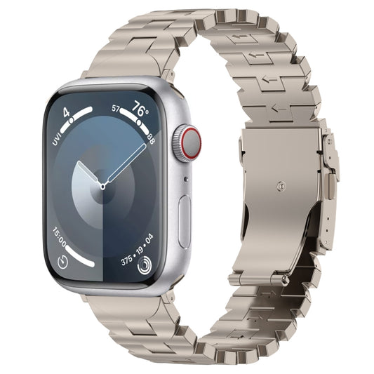 For Apple Watch SE 44mm Butterfly Type Titanium Steel Watch Band(Titanium) - Watch Bands by PMC Jewellery | Online Shopping South Africa | PMC Jewellery