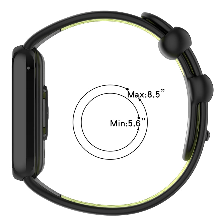 For Redmi Watch 4 Two Color Silicone Sports Watch Band(Grey White) - Watch Bands by PMC TechLife | Online Shopping South Africa | PMC TechLife