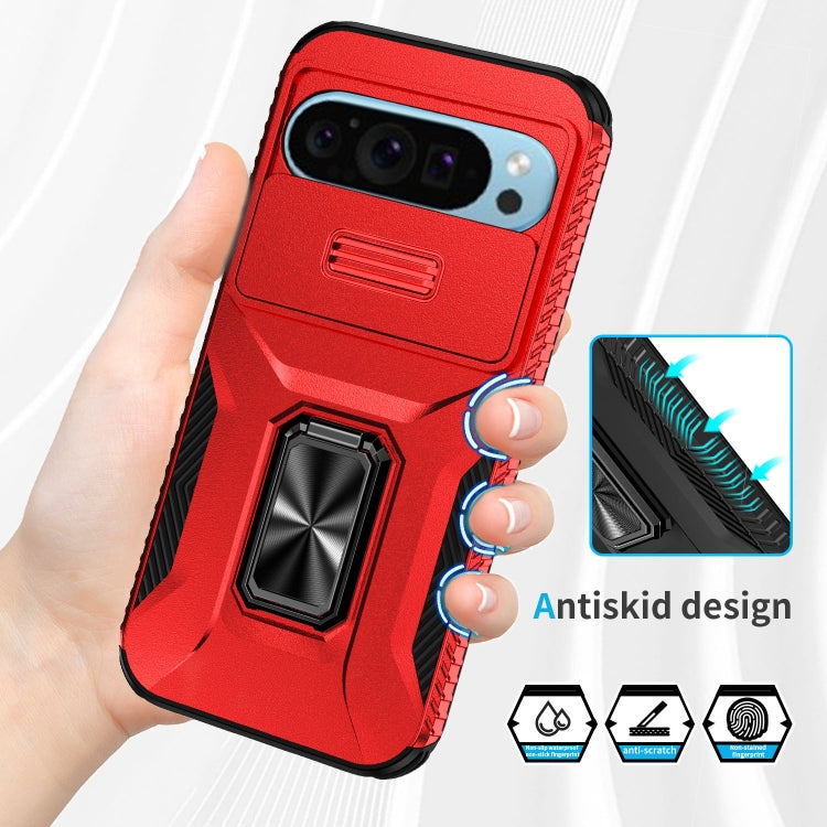 For Google Pixel 9 / Pixel 9 Pro Sliding Camshield Holder Phone Case(Red) - Google Cases by PMC TechLife | Online Shopping South Africa | PMC TechLife | Buy Now Pay Later Mobicred