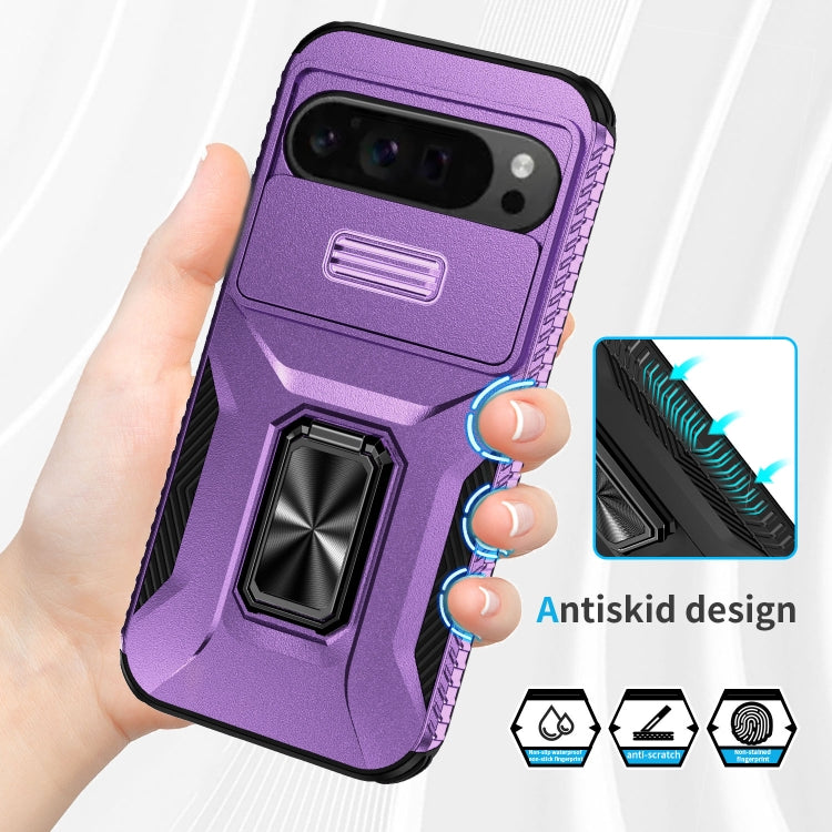 For Google Pixel 9 Pro XL Sliding Camshield Holder Phone Case(Purple) - Google Cases by PMC Jewellery | Online Shopping South Africa | PMC Jewellery | Buy Now Pay Later Mobicred