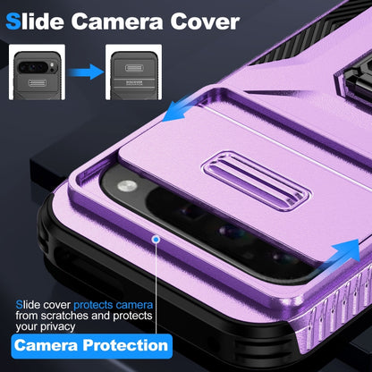 For Google Pixel 9 Pro XL Sliding Camshield Holder Phone Case(Purple) - Google Cases by PMC Jewellery | Online Shopping South Africa | PMC Jewellery | Buy Now Pay Later Mobicred