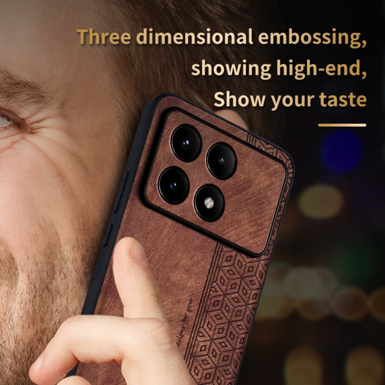 For Xiaomi Redmi K70 AZNS 3D Embossed Skin Feel Phone Case(Black) - Xiaomi Cases by AZNS | Online Shopping South Africa | PMC Jewellery | Buy Now Pay Later Mobicred