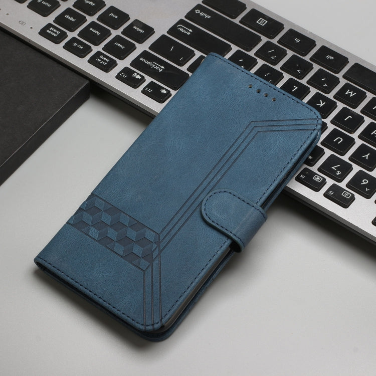 For Xiaomi Redmi K70 Cubic Skin Feel Flip Leather Phone Case(Blue) - Xiaomi Cases by PMC Jewellery | Online Shopping South Africa | PMC Jewellery | Buy Now Pay Later Mobicred