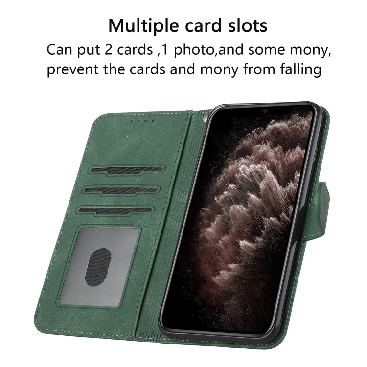 For Xiaomi Redmi K70 Cubic Skin Feel Flip Leather Phone Case(Green) - Xiaomi Cases by PMC Jewellery | Online Shopping South Africa | PMC Jewellery | Buy Now Pay Later Mobicred