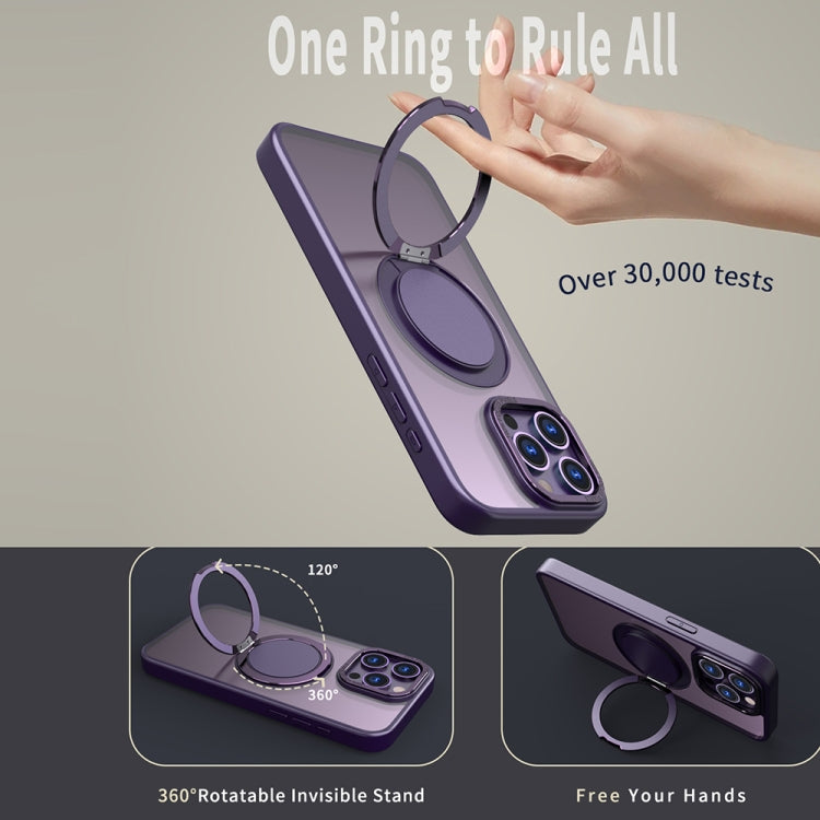 For iPhone 11 Pro 360-degree Rotating MagSafe Magnetic Holder Phone Case(Purple) - iPhone 11 Pro Cases by PMC TechLife | Online Shopping South Africa | PMC TechLife