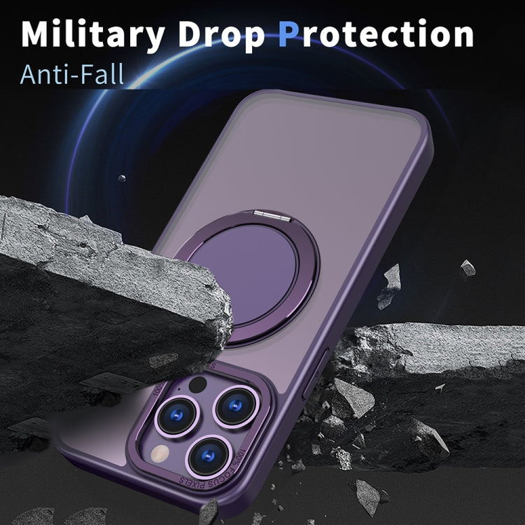 For iPhone 13 Pro Max 360-degree Rotating MagSafe Magnetic Holder Phone Case(Purple) - iPhone 13 Pro Max Cases by PMC TechLife | Online Shopping South Africa | PMC TechLife