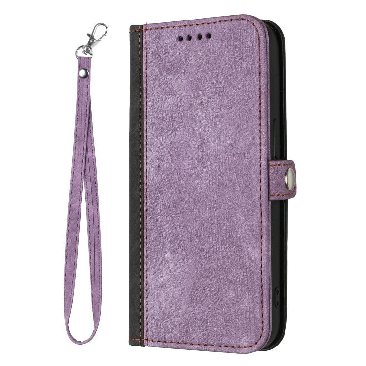 For Google Pixel 9 Pro Side Buckle Double Fold Hand Strap Leather Phone Case(Purple) - Google Cases by PMC Jewellery | Online Shopping South Africa | PMC Jewellery | Buy Now Pay Later Mobicred