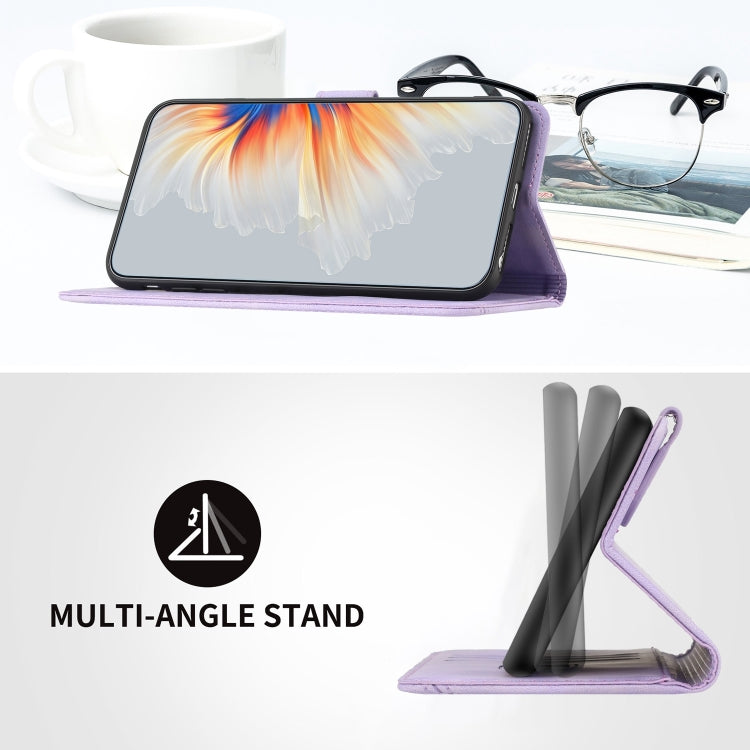 For Google Pixel 9 Pro Heart Pattern Skin Feel Leather Phone Case(Purple) - Google Cases by PMC TechLife | Online Shopping South Africa | PMC TechLife | Buy Now Pay Later Mobicred